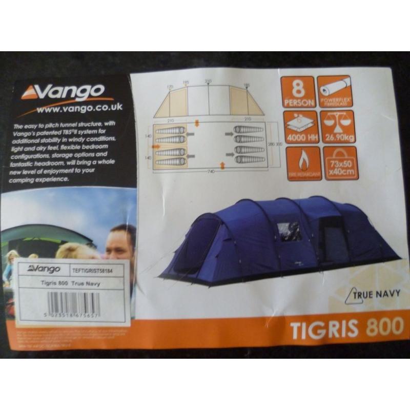 Vango Tigris 800 NEW NEVER USED with extra Vango windbreaker