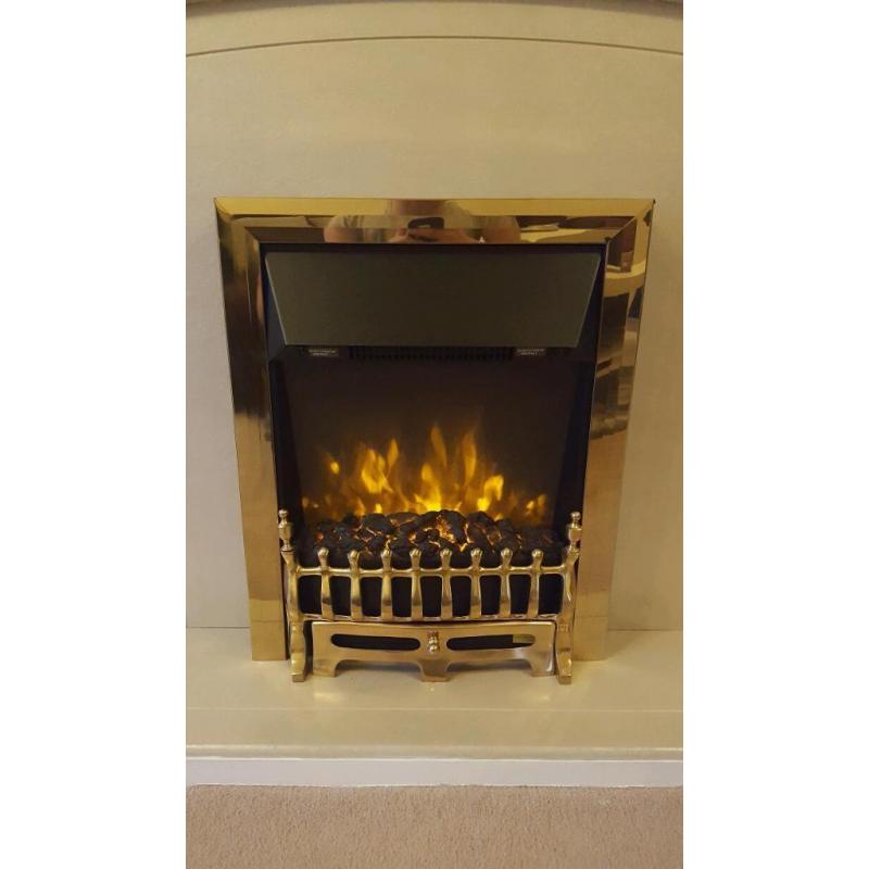 Inset Gold Electric LED Fire