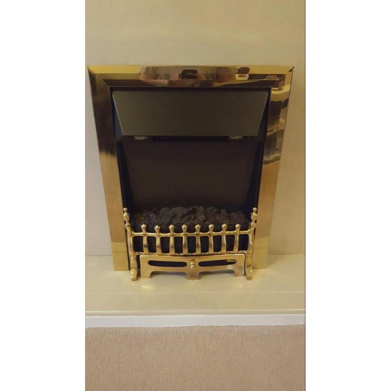 Inset Gold Electric LED Fire