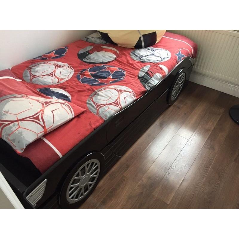 BOYS SINGLE CAR BED WITH MATTERESS