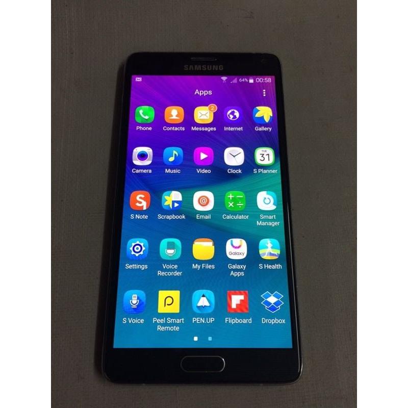 Samsung Galaxy note 4 SM-910 black 32 gb unlocked to any network good fully working condition