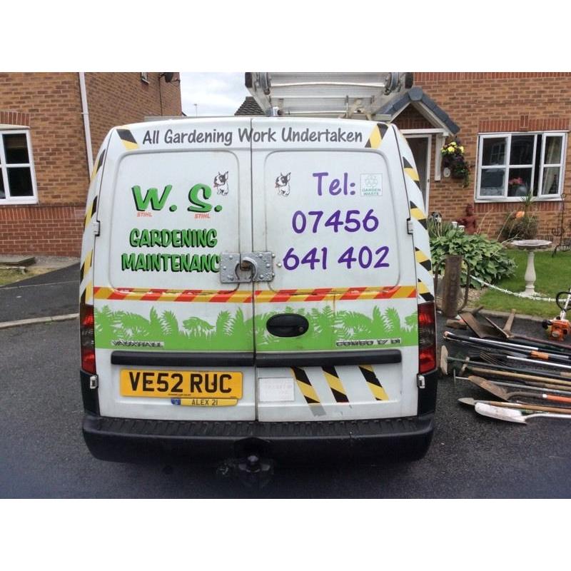 Full gardening business with van and customers